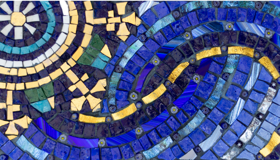 Dettaglio mosaico ispirato alla volta stellata